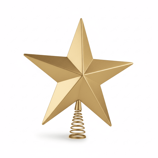 Étoile de Sommet LED – Or ou Argent – Lumière Blanc Chaud